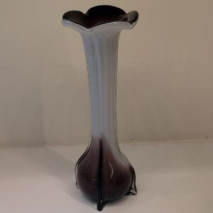Murano Style Flower Vase Jack In The Pulpit Swung